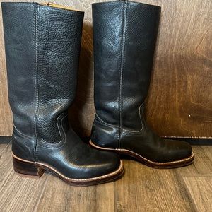 Frye navy cowboy boots